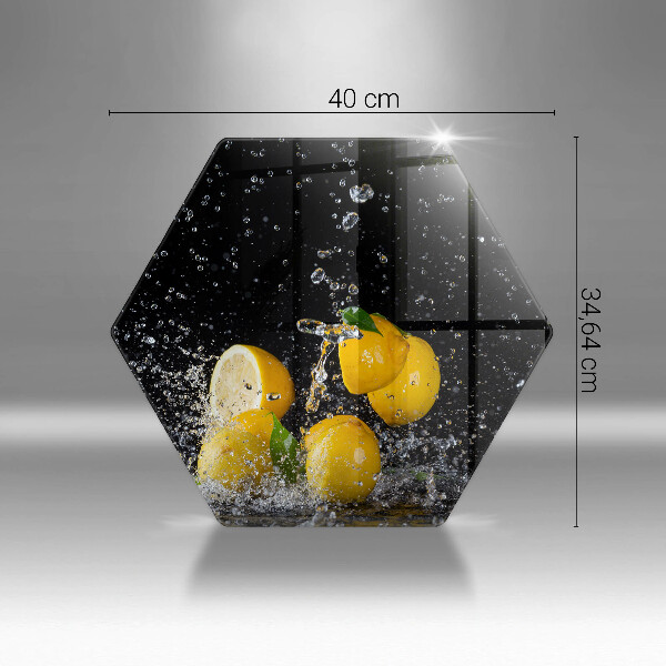 Üveg vágódeszka Lédús citrom gyümölcs