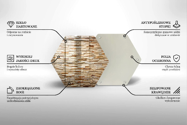 Üveg vágódeszka Díszítő kövek textúrája