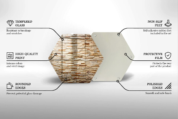 Üveg vágódeszka Díszítő kövek textúrája