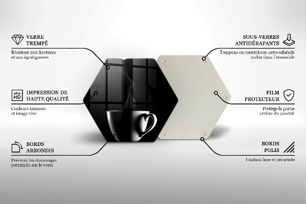 Üveg vágódeszka Egy csésze tea