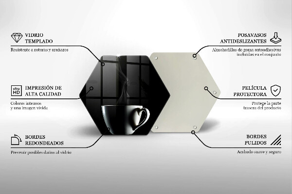 Üveg vágódeszka Egy csésze tea