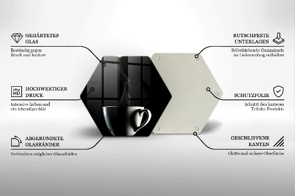 Üveg vágódeszka Egy csésze tea