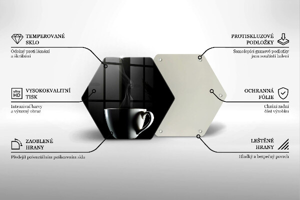 Üveg vágódeszka Egy csésze tea