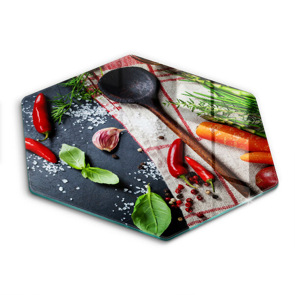 Üveg vágódeszka Konyhai étel
