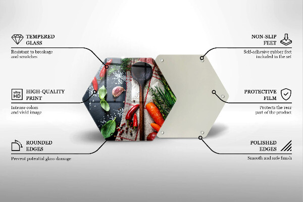 Üveg vágódeszka Konyhai étel