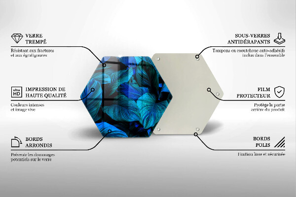 Üveg vágódeszka Dzsungel növényzet levelei