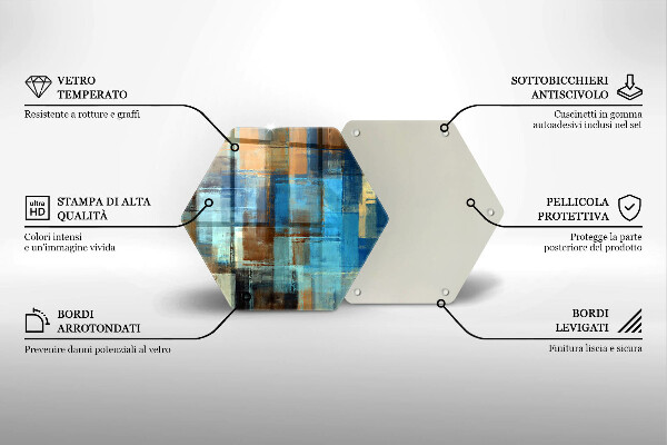 Üveg vágódeszka Festett háttér