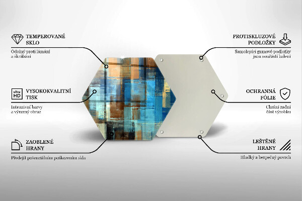 Üveg vágódeszka Festett háttér