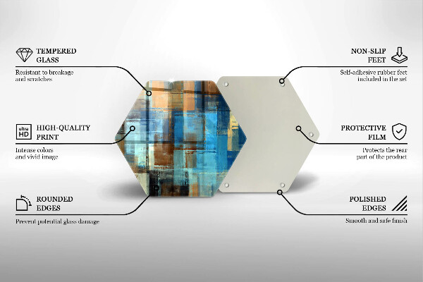 Üveg vágódeszka Festett háttér