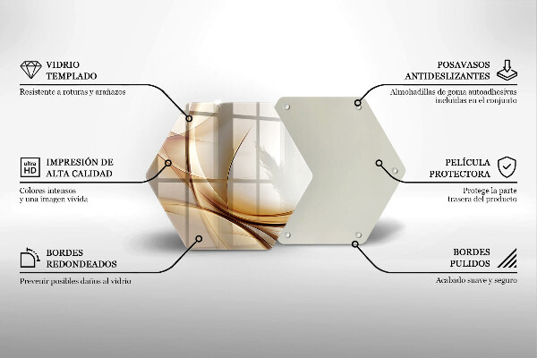 Üveg vágódeszka Absztrakt formák