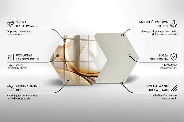 Üveg vágódeszka Absztrakt formák