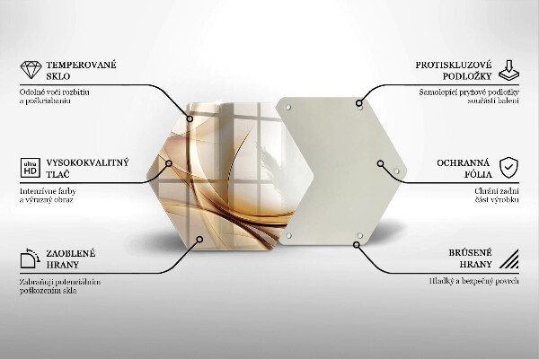 Üveg vágódeszka Absztrakt formák