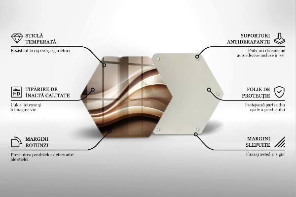 Üveg vágódeszka Absztrakciós finom vonalak