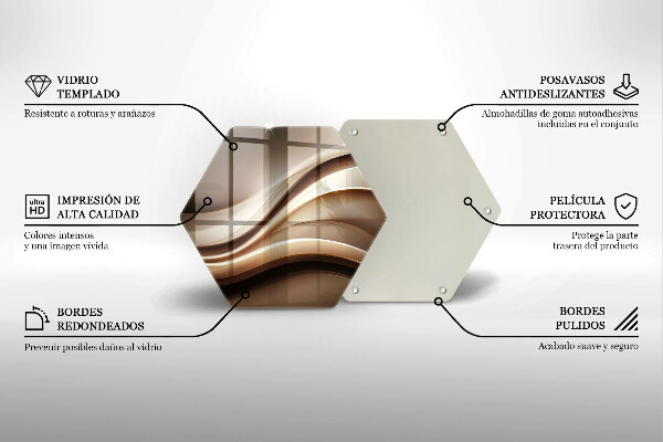 Üveg vágódeszka Absztrakciós finom vonalak