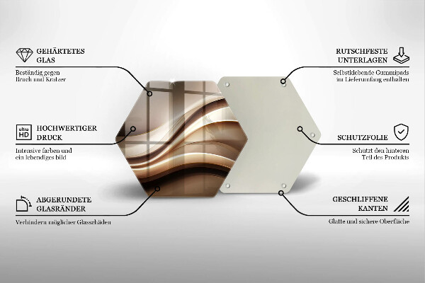 Üveg vágódeszka Absztrakciós finom vonalak