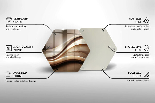 Üveg vágódeszka Absztrakciós finom vonalak