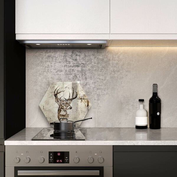 Üveg vágódeszka Szarvas állat illusztráció