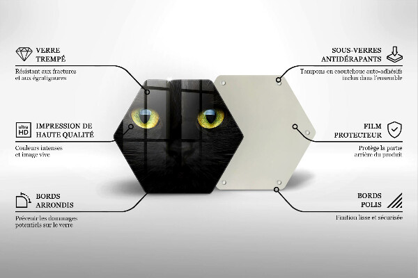 Üveg vágódeszka Állati macska szeme