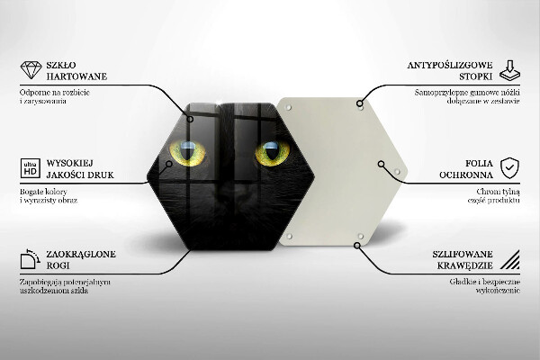 Üveg vágódeszka Állati macska szeme