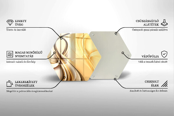 Üveg vágódeszka Füst absztrakció