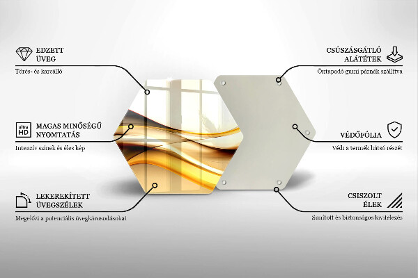 Üveg vágódeszka Absztrakt füst vonalak