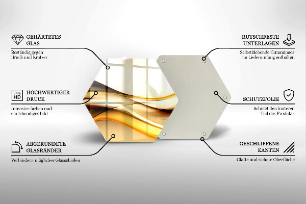 Üveg vágódeszka Absztrakt füst vonalak