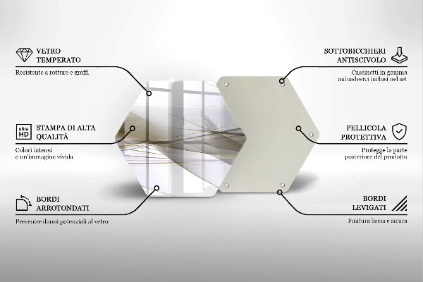 Üveg vágódeszka Absztrakt vonalak tervezése
