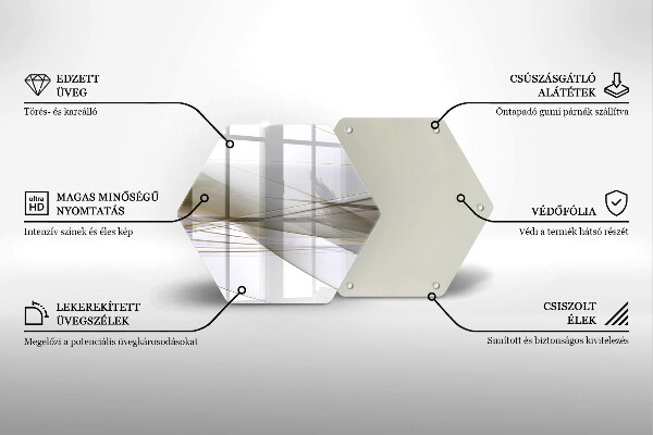 Üveg vágódeszka Absztrakt vonalak tervezése
