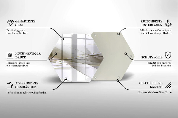 Üveg vágódeszka Absztrakt vonalak tervezése