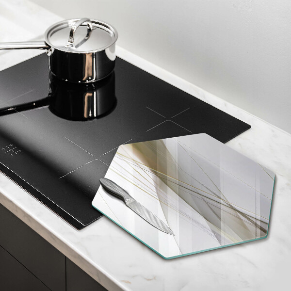 Üveg vágódeszka Absztrakt vonalak tervezése