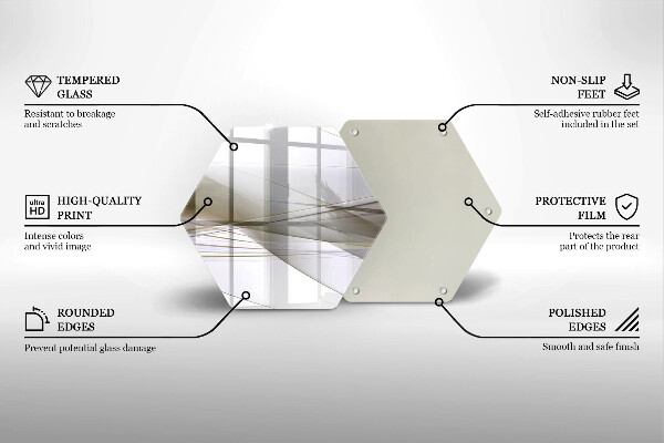 Üveg vágódeszka Absztrakt vonalak tervezése