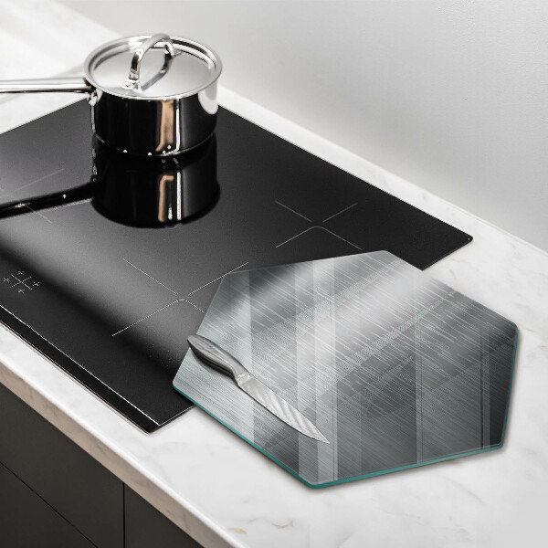 Üveg vágódeszka Fém textúra