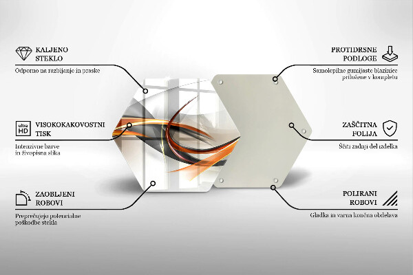 Üveg vágódeszka Modern formák