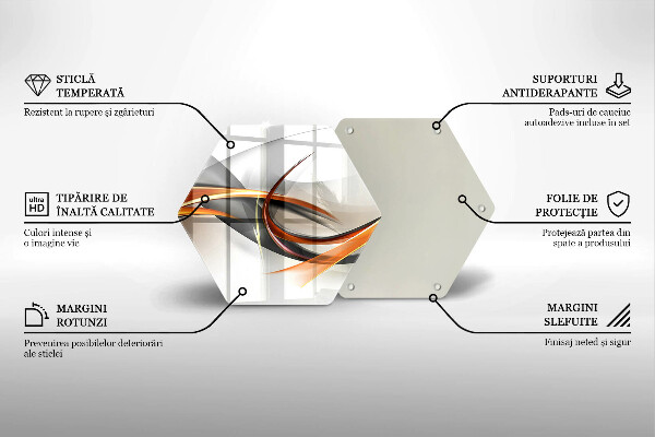 Üveg vágódeszka Modern formák
