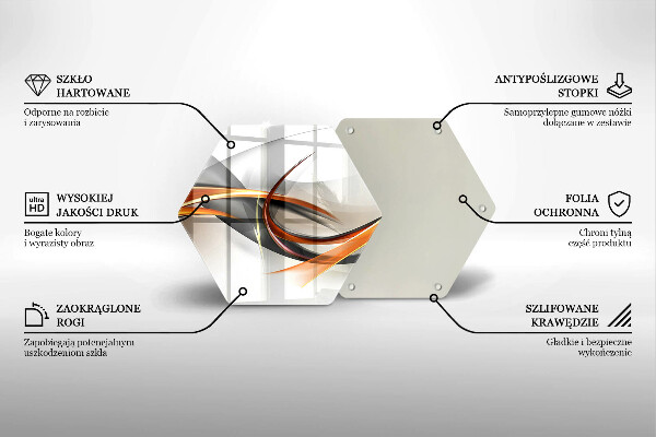 Üveg vágódeszka Modern formák