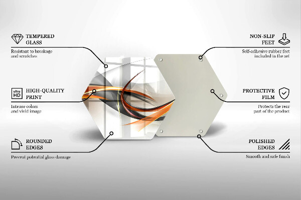 Üveg vágódeszka Modern formák