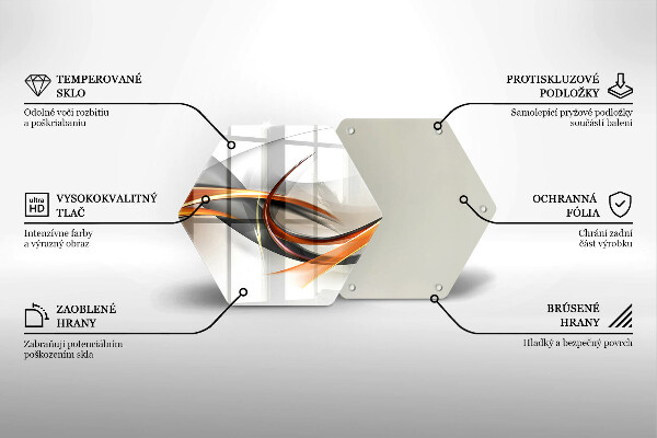 Üveg vágódeszka Modern formák