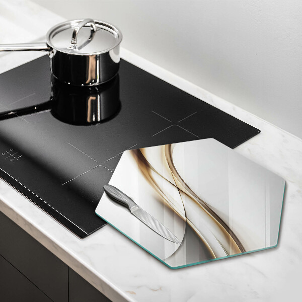 Üveg vágódeszka Lágy vonalak absztrakciója