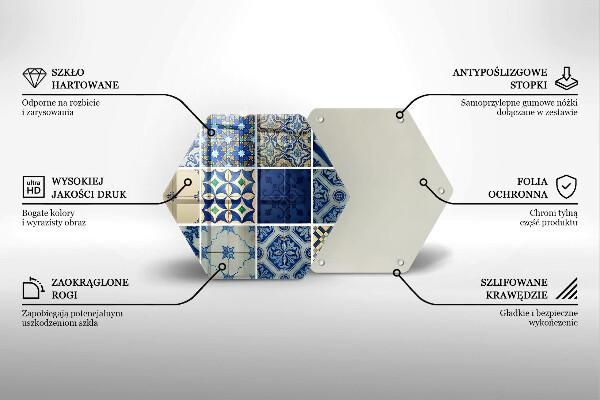 Üveg vágódeszka Dekoratív csempe csempe