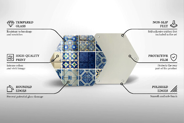 Üveg vágódeszka Dekoratív csempe csempe