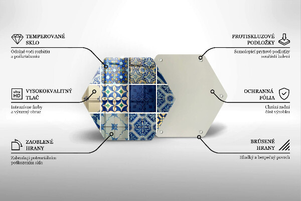 Üveg vágódeszka Dekoratív csempe csempe