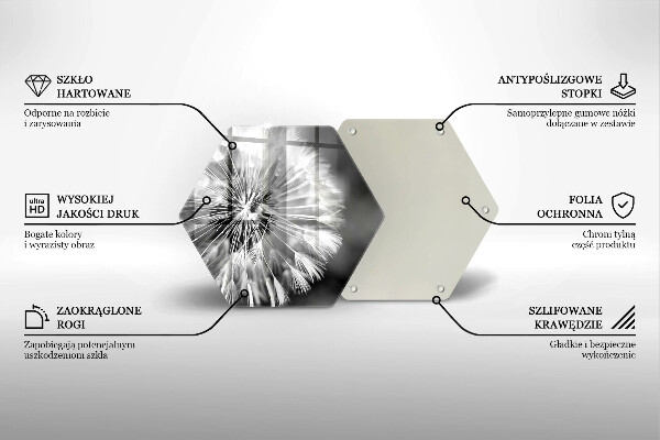 Üveg vágódeszka Finom gyermekláncfű