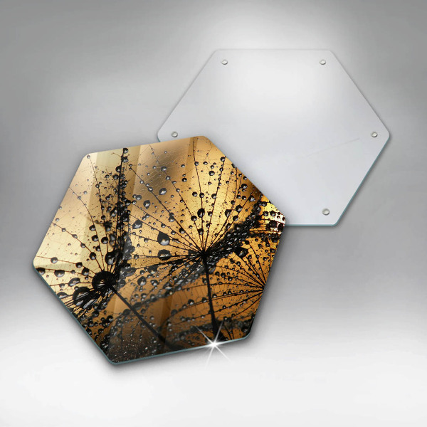 Üveg vágódeszka Harmat és pitypang