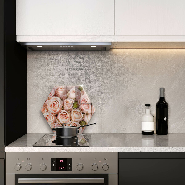 Üveg vágódeszka Csokor finom rózsa