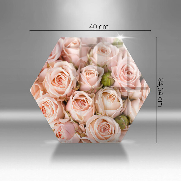 Üveg vágódeszka Csokor finom rózsa