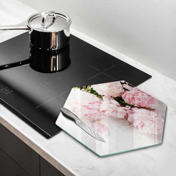 Üveg vágódeszka Finom rózsa virágok