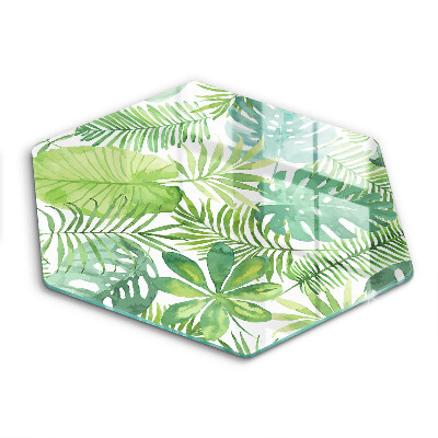 Üveg vágódeszka Akvarell boho levelek