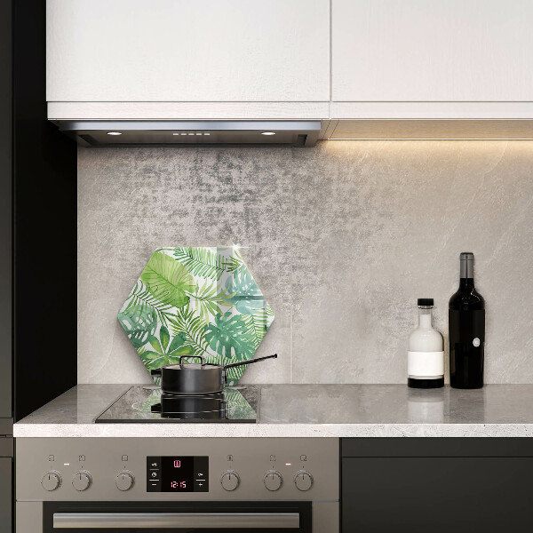 Üveg vágódeszka Akvarell boho levelek