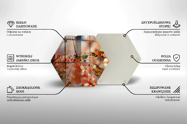 Üveg vágódeszka Nedves pitypang