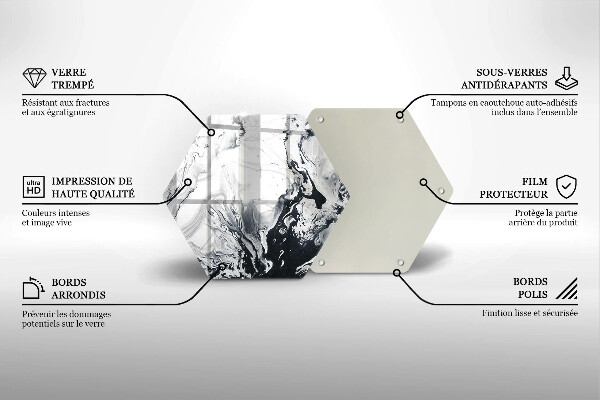 Üveg vágódeszka Tinta absztrakció
